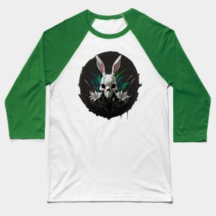 Rabbit skull in the field Baseball T-Shirt